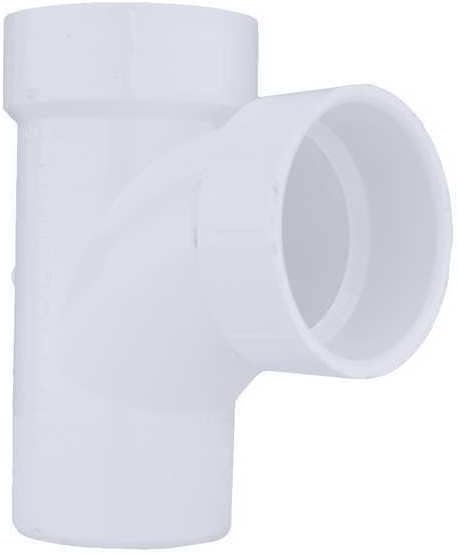 PVC Sanitary Street Tee, Spigot x Hub x Hub, 2 in Pipe Size