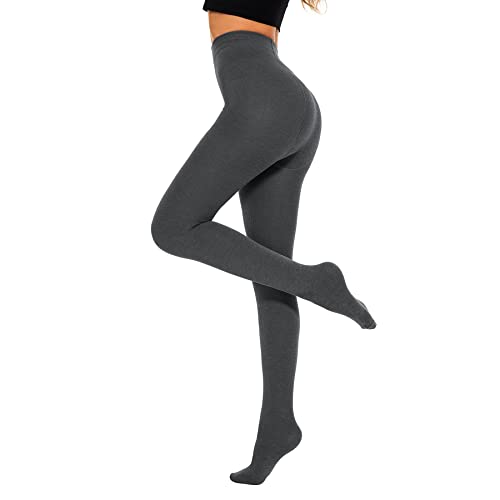 Image of Zando Fleece Lined Tights Winter Warm Soft Tights for Women Opaque High Waist Elastic Leggings Thick Thermal Pantyhose
