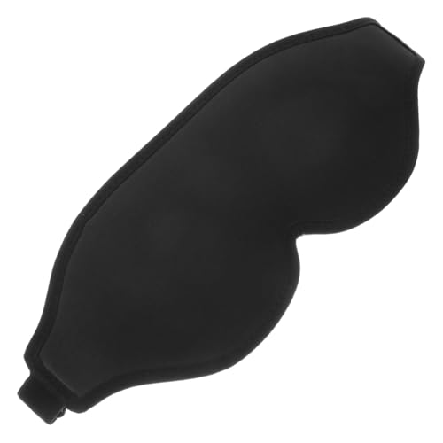 Beaupretty 3Dステレオゴーグル スリープアイパッチ スリープマスフトナイト目隠し ソフトアイカバー スリーピングアイシェード 3d 目隠し 遮光アイマスク 低反発素材 Black