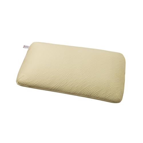 Image of Sleepwell Restora Pro Latex Pillow | 100% Natural Latex Foam | Yellow | Hypoallergenic & Breathable | Orthopedic Neck & Head Support | Soft Sleeping Pillow | 24x16 Inches | Pack of 1