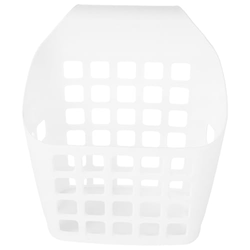 INOOMP うさぎグラススタンド バニーフィーダー モルモット干し草ラック 屋外ウサギの餌箱 フェレットケージアクセサリー ウサギフィーダー 自動ウサギ給餌器 Abs 白い