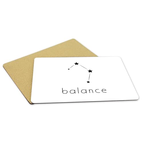 Napperons de table astrologie Balance en liège de haute qualité grand format - 5