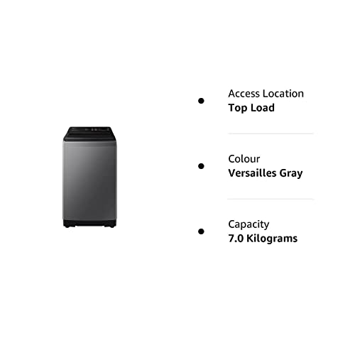 Upgrade Your Laundry Game with Samsung's 7 Kg 5 Star Fully Automatic Top Load Washing Machine in Versailles Gray (Model Wa70Bg4545Bdtl)