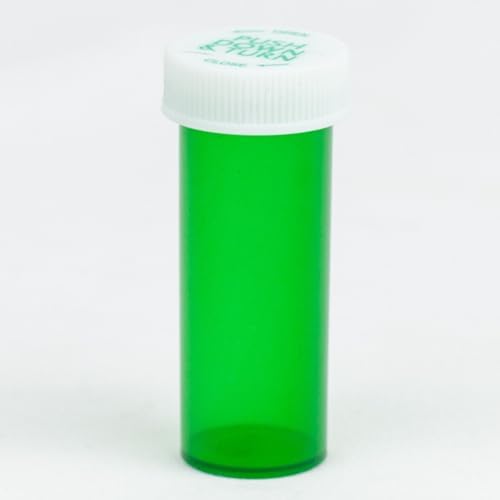 Five Star Supplies Plastic Pill Bottles - 100% Child Resistant Caps - Pill Container Prescription Vial - Push N Turn - Amber - 13 DRAM (320 Ct.)