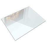 Pedana Salvapavimento Rettangolare 80x60 cm | Ignifugo | Finitura Opaca | Protezione Dallo Sporco | Facile da Pulire | Resistente al Calore | Vetro Temperato | Antiscintilla