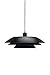 Produktbild Dyberg Larsen DL45 Deckenlampe Wohnzimmer - Mattschwarz Metall - E27/60W - Hängeleuchte Ohne leuchtmittel - Für die verwendung im Innenbereich - Dänisches Design - Modern Pendelleuchte - Zimmer Deko