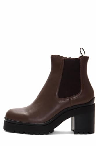 Jeffrey Campbell womens ESCOB Ankle Boot, Cognac/Leather, 8