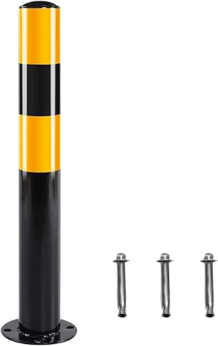 CukUJH Parking Guardrails Parking Guardrails Metal Bollard Post Sign Posts Steel Security Post Barrier Traffic Pole Safety Barrier Bollard for Driveways Perfect(6pcs,76 * 600 * 1.5mm)