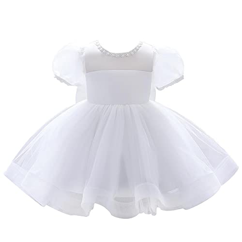 Dressy Daisy Baby & Toddler Girls' Special Occasion Dresses Wedding Flower Girl White Dress Fancy Party Ball Gown