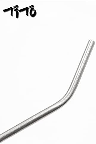 TiTo Titanium Metal Straw Reusable Drinking Straws with Cleaning Brush for Smoothie, Milkshake, Cocktail and Hot Drinks (1 Bent)