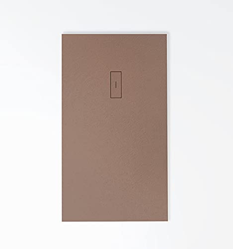 Plato de ducha resina diseño exclusivo MOKA Extraplano, incluye válvula con tapa imantada, todas las medidas disponibles. 5 Años de garantía. Textura pizarra antideslizante C-3.Capa de GEL COAT