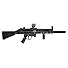 Hammy3DPrints Mount for HK MP5 22LR - Wall | Rifle Holder Storage Rack (Latching: Facing Right, Self-Tapping Stud Screws)