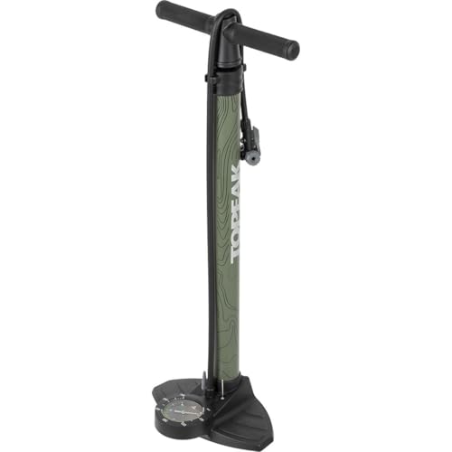 Topeak JoeBlow Mountain II Floor Pump, TwinHead, 75psi, Green