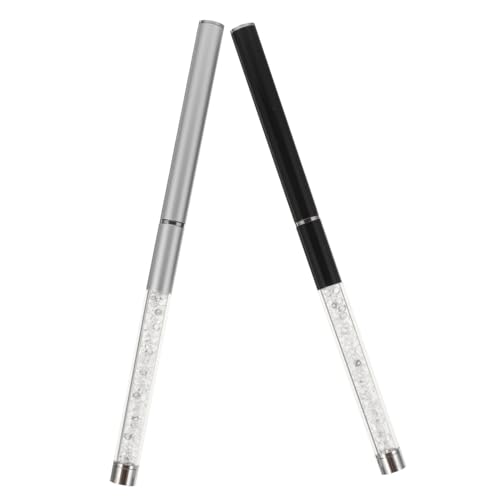 Healvian 2Pcs Portable Eyelash Brush Travel Friendly Eyebrow and Lash Applicator with Comfortable Grip for Eyelash Makeup Tools Includes and Handles