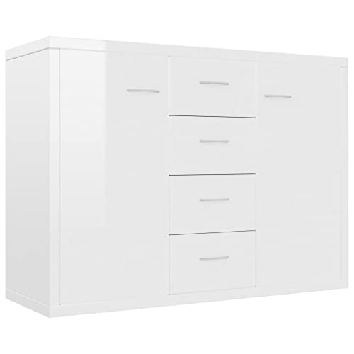 vidaXL Sideboard, Kommode mit viel Stauraum, Schrank mit 4 Schubladen 2...