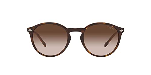 Vogue Eyewear Mens VO5432S Round Sunglasses, Dark Havana/Gradient Brown, 51
