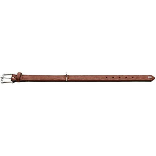 HUNTER Hundehalsband Canadian UP, Farbe: Cognac/schwarz, weiches, geschmeidiges Leder, klassisch, fellschonend, nachhaltig, Made in Germany, Größe: 45