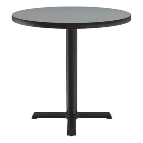 Pemberly Row Commercial Wood top Cafe and Breakroom Table - Gray Granite