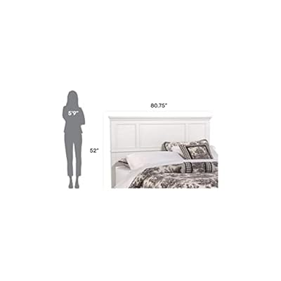 Home Styles Naples White King Headboard with Raised Panels, Picture Frame Moldings, and Clear Coat Finish 21y1Bp+DVPL. SS400