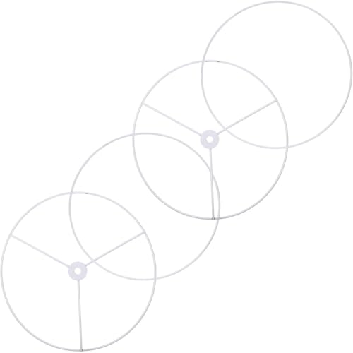 jojofuny Supports de Lustre en Fil de Fer Ronds 15 CM Cadres d'Abat-Jour pour Lampes E27 Usage Intérieur et DIY