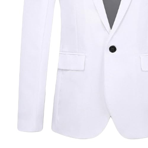 Mens Business Casual Sport Coat Solid Color Slim Fit One Button Suit Jacket Stylish Daily Formal Blazers3