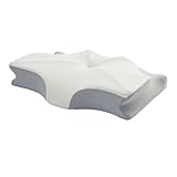 MizuSpark 蝶形安眠枕 低反発 立体デザイン 快眠枕 首が痛くならない 横向き寝対応 洗える 低めまくら ホワイト