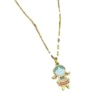 exdas Collar Colgante Cadena Hombre Mujer Joyas Necklace Collar Con Colgante De Niña Pequeña Colorida Para Mujer, Regalos De Cadena De Clavícula Para Mujer De Tendencia