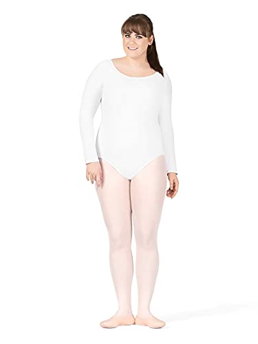 Theatricals Adult Plus Size Long Sleeve Dance Leotard Th5103Wblk1X Black 1X #TOP3