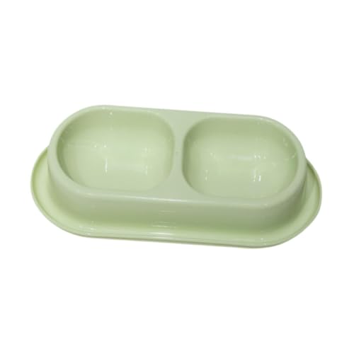 Whtkoph Cat Water and Food Bowl Feeder Food Dispenser Feeding Dish Non Skid for Watering Puppy, Light Green