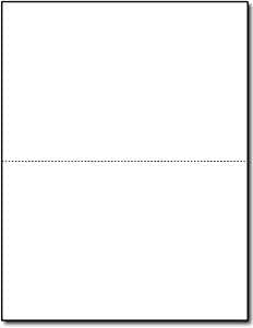 W-2 and 1099 Forms Blank Paper 2-Up Version "NO Instructions on Back" for Laser and Ink Jet Printer (100 2 UP Forms Only)