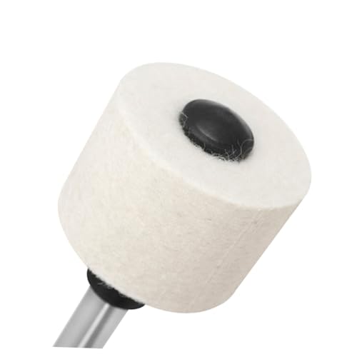 Levemolo baqueta de fieltro para batería y percusión con mango de acero inoxidable miniatura 4
