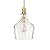 Hampton Hill Auburn Pendant Kitchen Lighting for Dining Room, Industrial Kitchen Lights, Hand-Blown Glass Bell Shaped Pendant Light for Kitchen Island, Foyer, Bedroom, 9" Dia x 95.5" H, Gold/Clear