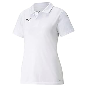 PUMA Damen Teamliga Sideline Polo W Shirt, Puma White-puma Black, S EU