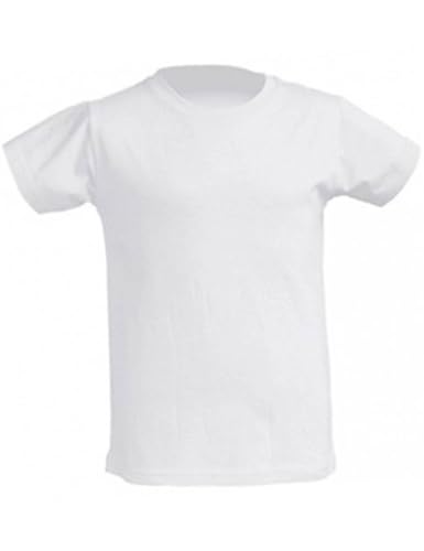 WIXSOO Unisex Children's T-Shirt 100% Cotton, white, 1 Year WIXSOO Unisex Children's T-Shirt 100% Cotton, white, 1 Year