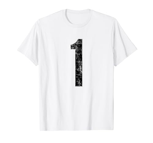 Number 1 One Vintage Sports Training Practice Distressed T�V���c