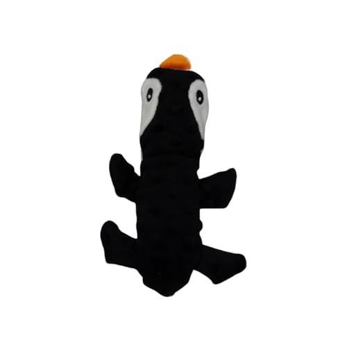 JACK AND VANILLA, Giocattolo interattivo per cani, a forma di pinguino, morbido e durevole, ideale per il gioco, facile da pulire, taglia 20,5 cm, colore nero, modello Bubble Plush