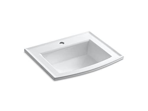 Kohler K-2356-1-0 Archer Self-Rimming Bathroom Sink With Single-Hole Faucet Drilling, White #TOP20