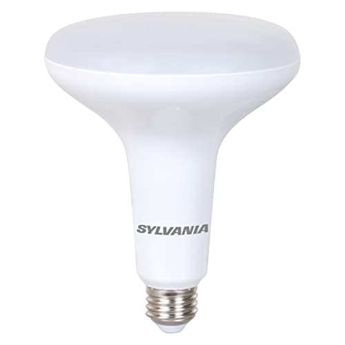 Image of Sylvania BR40 LED Flood Light Bulb, 85W = 13W, 10 Year, Dimmable, Frosted Finish, 1050 Lumens, 5000K, Daylight - 2 Pack (79624)