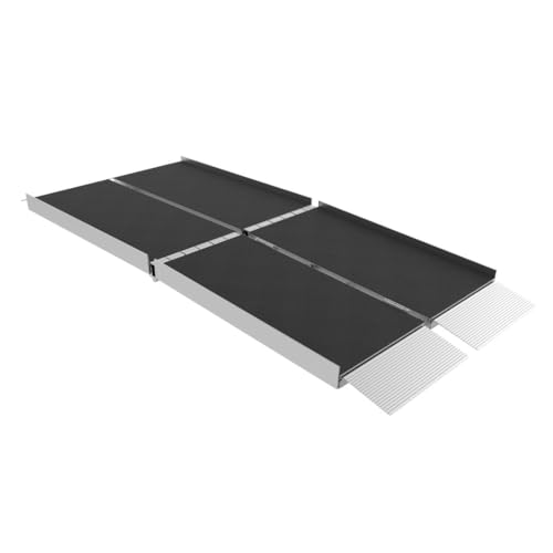 EZ-ACCESS Suitcase Trifold Wheelchair Ramp, Non Slip, 800 lb, Home, 6 ft…