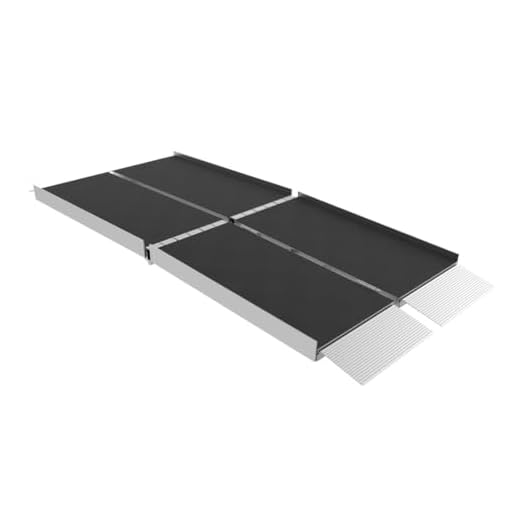 EZ-ACCESS Suitcase 6 Ft Trifold Portable Aluminum Folding Ramp with Slip-Resistant Applied Surface and Self-Adjusting Bottom Transitions Plates