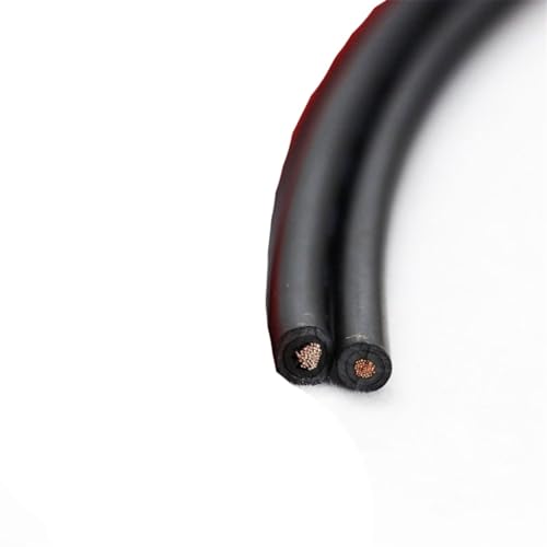 ELLANA Cable Flexible Black Solar PV Panel Connect Cable, 10mm2/6mm2/4mm2/ 2.5mm2 8/10/12/14AWG, Solar PVC Insulated Electrical Connector Cables Extension Connector(Size:6 Meter,Color:14 AWG-2.5mm2)