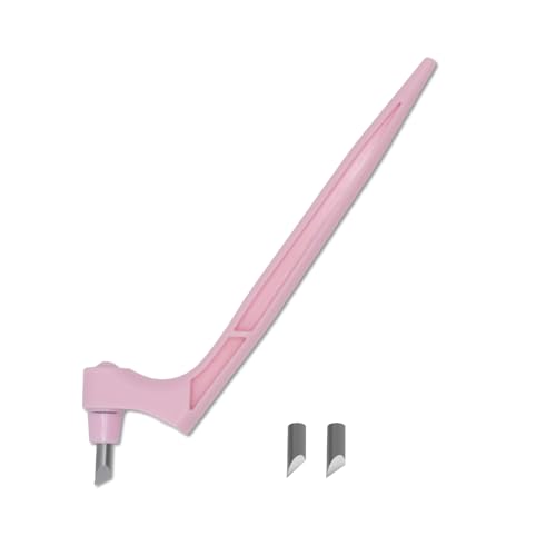 Joyangy Craft Cutting Tools, 360 Degree Rotating Blades Stainless Steel Cutter Pen with 15, 30, 45 Degree Blades for DIY Crafts, Stencils, Scrapbooks-Pink