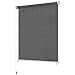 vidaXL Store Roulant d'Extérieur Store Occultant Enrouleur Pare-Vue Pare-Soleil Fenêtre Jardin Balcon Patio Véranda Pergola 220x140 cm Anthracite