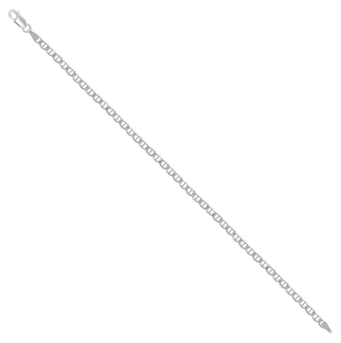 Jewels By Lux Sterling Silver Solid Classic Mariner Chain Silver4