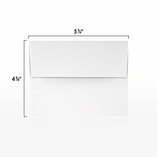 Luxpaper A2 Invitation Envelopes | Peel & Press | 4 3/8" X 5 3/4" | White | 80Lb. Text | 50 Qty #TOP2