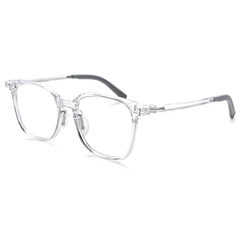 Image of TR90 Oversized Blue Light Blocking Glasses Men Women Ultralight Nerd Square Computer Games Black Large Eyewear
