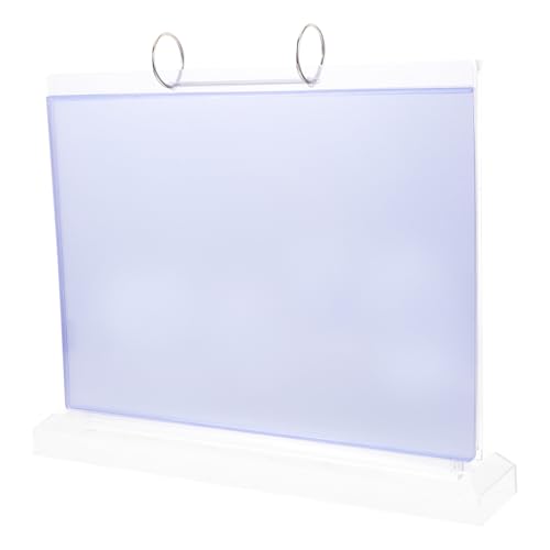 Présentoir de menu horizontal A6 avec base stable et 6 pochettes détachables