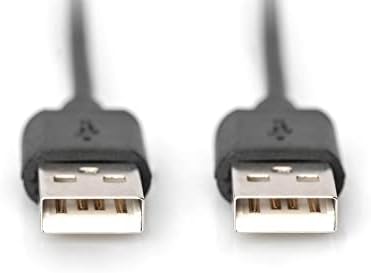 Digitus 1m Length USB 2.0 Connection Cable A Male - A Male - Black