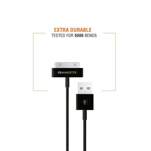 Amkette 30 Pin to USB Charging & Data Sync Cable for iPhone 3G/3GS/4/4s/iPad 1/2/3, iPod Nano 5th/6th Gen and iPod Touch 3rd/4th Gen -1.5m (Black) - Image 6