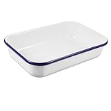 Ipetboom Emaille Backform für Lebensmittel Multifunktionale Auflaufform Hitzebeständig für Gemüse und Desserts für Gastronomie